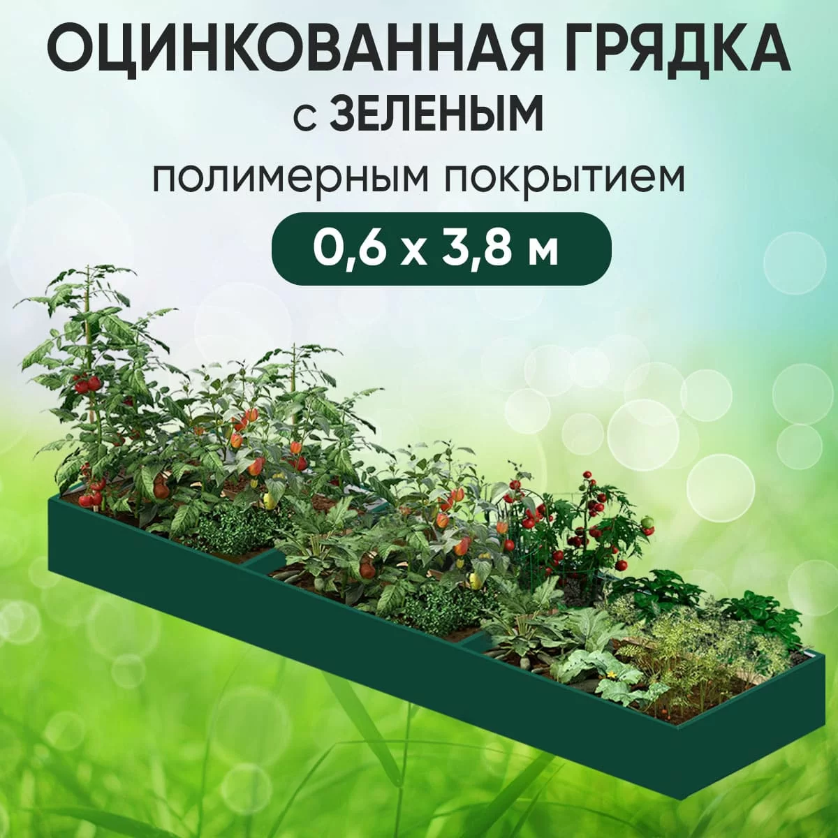 Грядка зеленая (0,6 х 3,8)