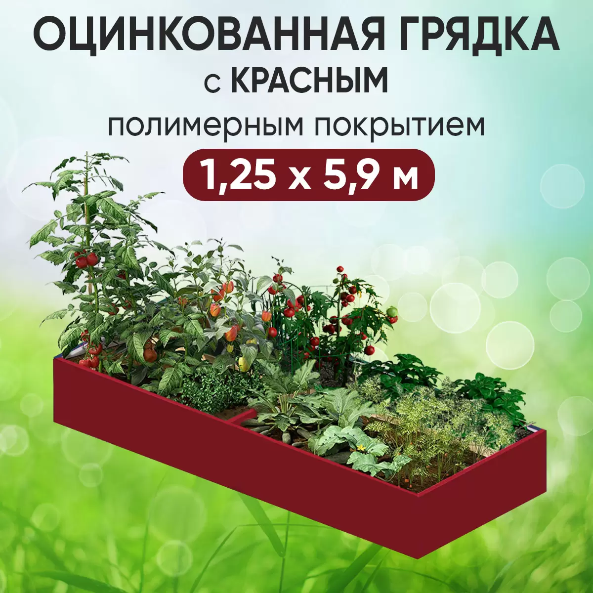 Грядка красная (1,25 х 5,9)